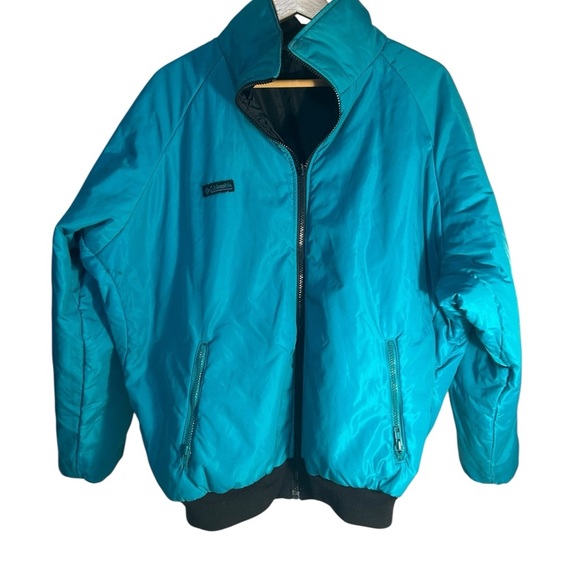 Columbia Vintage Mens Reversable Bomber Style Jacket Sz Large - Picture 2 of 10
